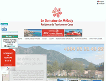 Tablet Screenshot of corsica-domainemelody.com